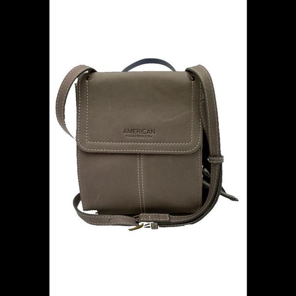 American Leather Co. Handbags - American Leather Co. Kansas Leather Crossbody Gray